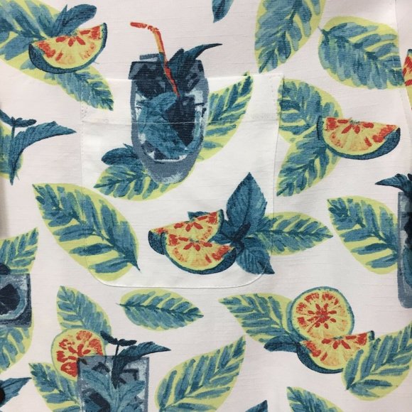 Caribbean Roundtree & Yorke Hawaiian Shirt Men's Size XL Tropical Drink NWT - Picture 12 of 12